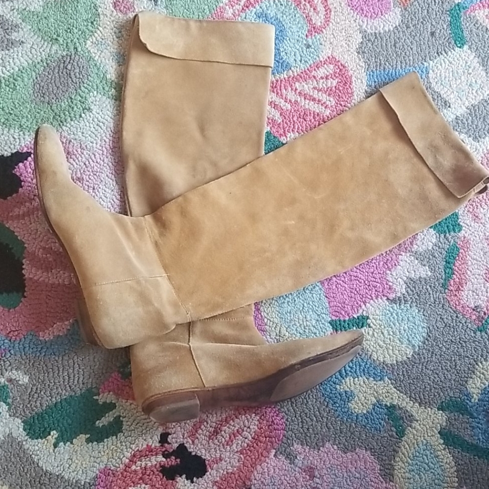 Delman tan suede boots